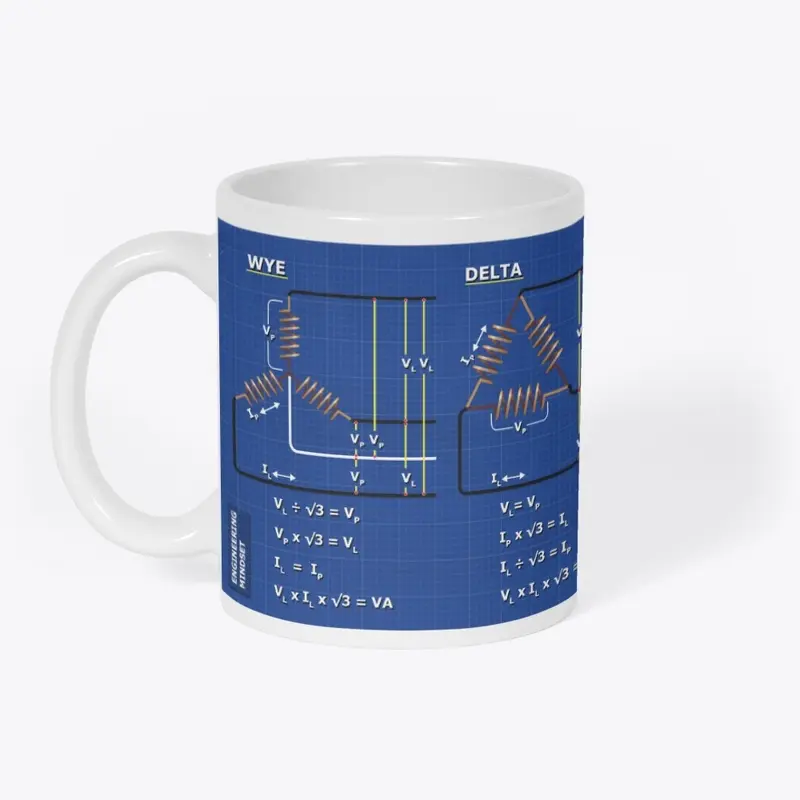 3 Phase Transformer Mug - Blue